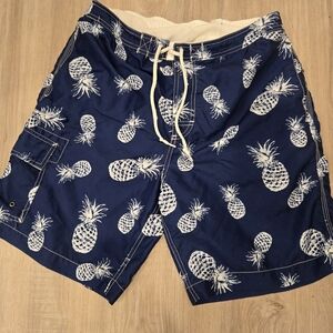 Chaps Ralph Lauren Mens Swim Trunks Mens Sz Large Mesh Liner pineapples